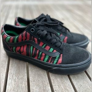 Tribe Called Quest x Old Skool stripes black skate shoes Vans
